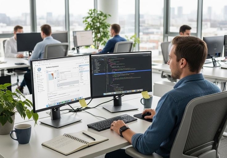 Technolab IT team in Dubai office
